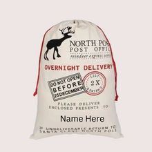 Load image into Gallery viewer, Santa Sack. North Pole Post Office
