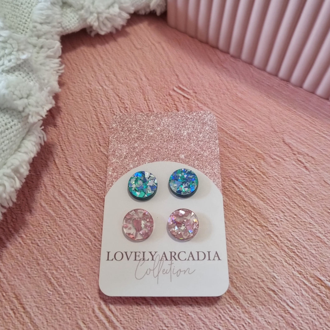 Stud Earrings Duo Pack- Elsa